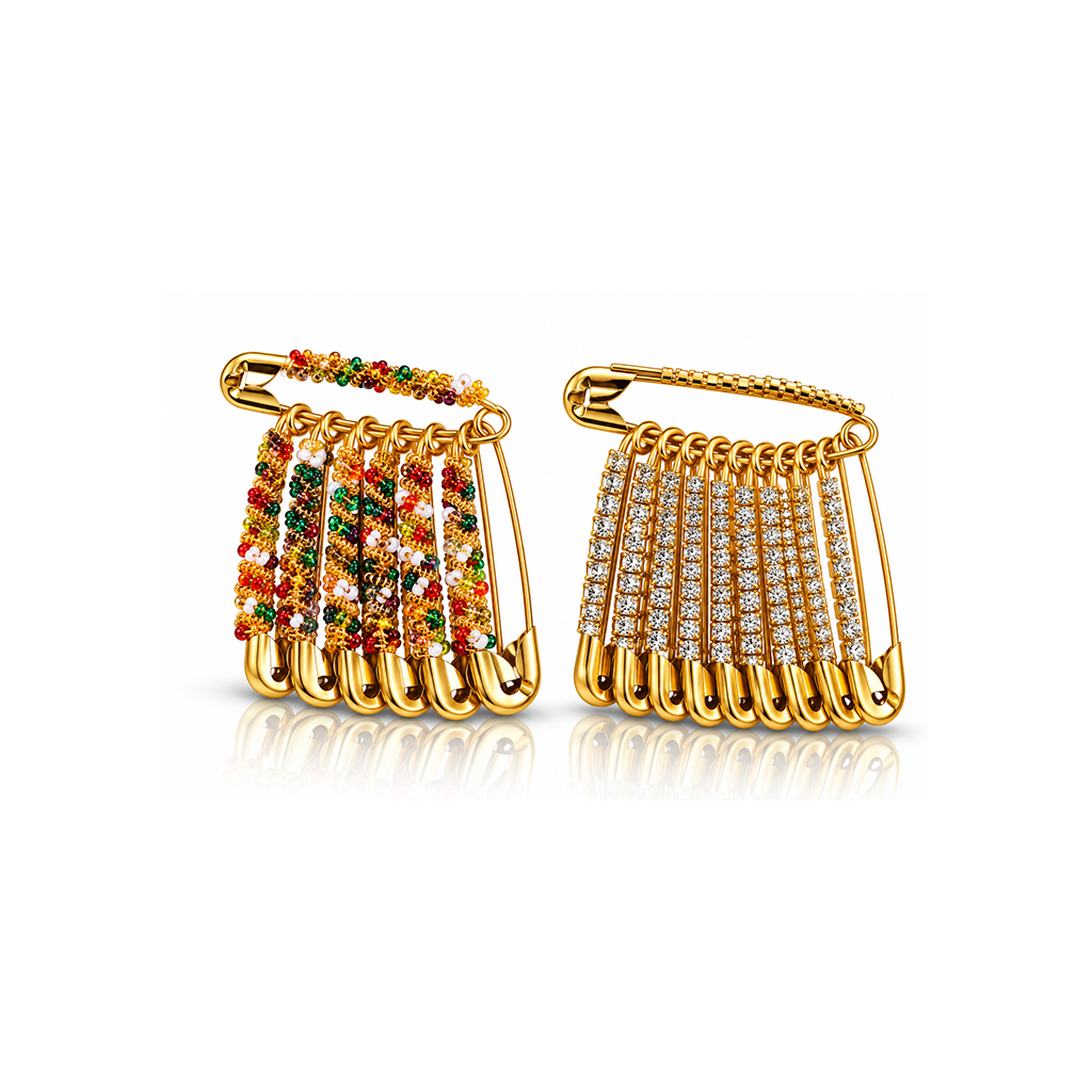 Gold - Sliver Safety Pin Style - Hejab Pins