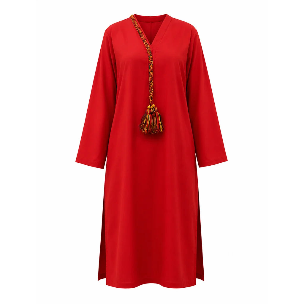 Red Dori Kurta Set