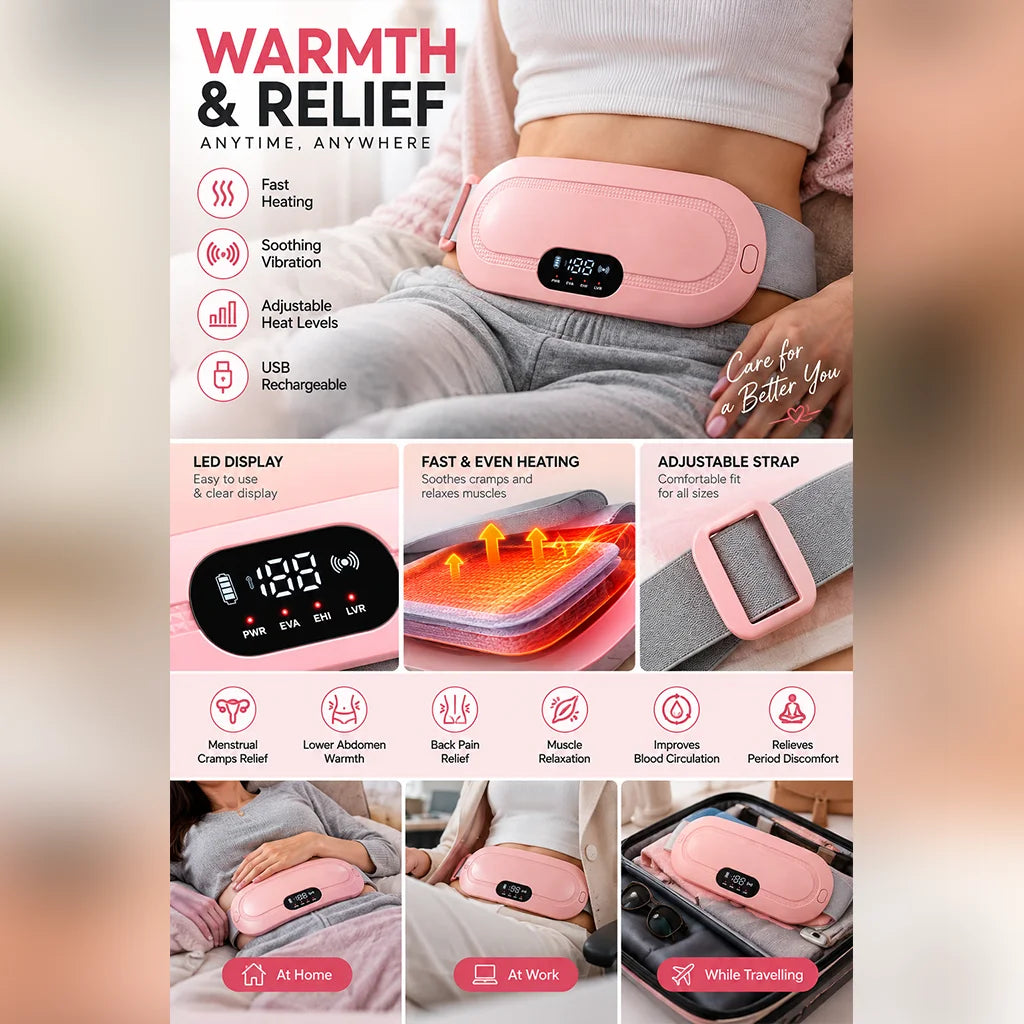 Women’s Period Cramp Relief Heating Belt