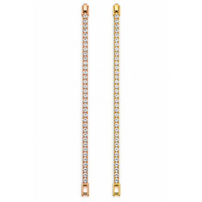 2 Crystal Tennis Bracelet – Gold & Rose Gold