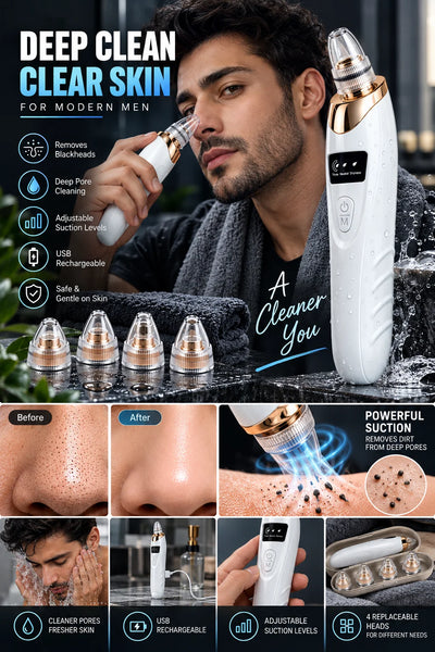 3-in-1  Electric Blackhead Remover & Facial Pore Vacuum Cleaner