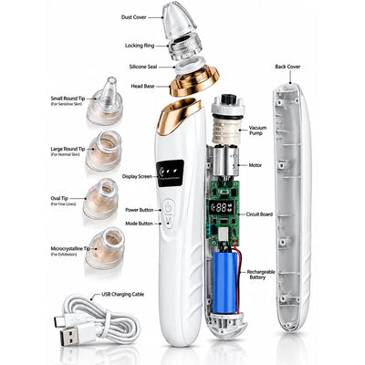 3-in-1  Electric Blackhead Remover & Facial Pore Vacuum Cleaner