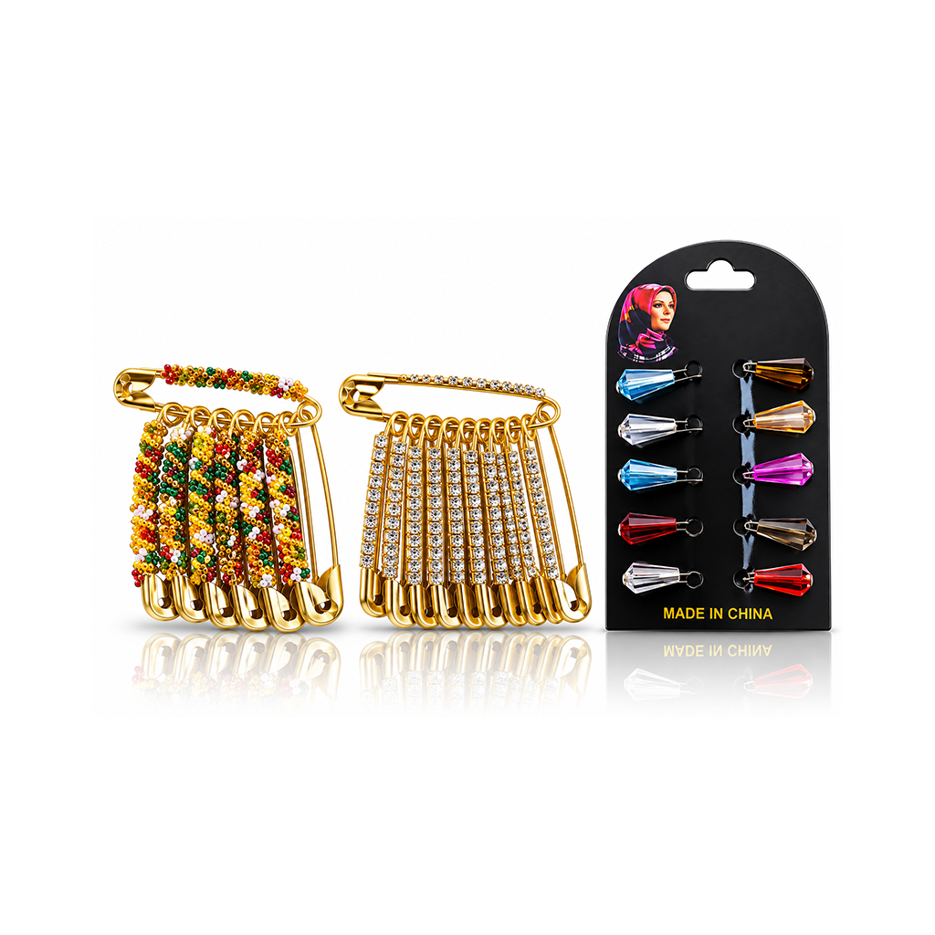 Gold - Sliver Safety Pin Style - Hejab Pins